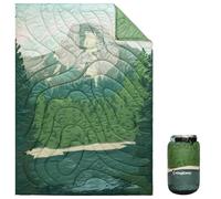 KingCamp Waterproof Lightweight Camping Blanket,All Weather Warm,Thermal Throw, Packable Travel Blanket for Outdoor Picnics, Beach, Hiking, Car, Camping & Indoor 78.7" x 57.1" Verdant Hills