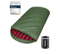 KingCamp XXL Extra Wide Cotton Sleeping Bag for Adults Classic Olive