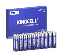 KINGCELL AA Batteries 20 Pack, High-Performance Double A Batteries with Ultra Long-Lasting, Leakproof 1.5V Alkaline Batteries 10-Year Shelf Life