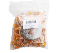 KINGCENT 100PCS Orange Plastic Meter Seal Sets Security Lock Fake Iron with 80M Copper Wires