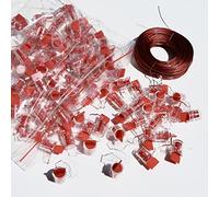 KINGCENT 100PCS RED Plastic Meter Seal Sets Security Lock Fake Iron with 80M Copper Wires
