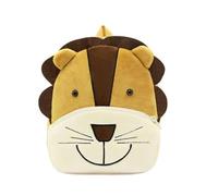 KingCheer Mini Plush Toddler Rucksack for Boys and Girls, Small Kids Backpack for Nursery, Preschool, Kindergarten, Travel (Cute Lion)