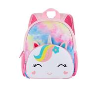 KingCheer Toddler Backpack Nursery Rucksack for Boys & Girls Soft Neoprene Lightweight Mini Rucksack for Nursery Pre-School(Tiedye Unicorn)