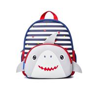 KingCheer Toddler Backpack Nursery Rucksack for Boys & Girls Soft Neoprene Lightweight Mini Rucksack for Nursery Pre-School(Grey Shark)