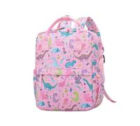 KingCheer Toddler Backpack & Rucksack for Boys & Girls - Mini Lightweight Schoolbag Backpack with Chest Strap, Perfect for Preschool, Kindergarten, Nursery & Travel(12Inch, Pink Dinosaur)
