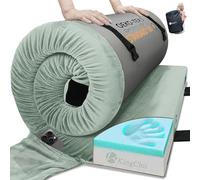 KingChii CertiPUR-US Memory Foam Camping Mattress, Portable Roll Up Travel Car Camping Mattress Sleeping Pad & Floor Mattress, Cot Mattress Guest Bed for Sleepover with 2*Waterproof Cover & Travel Bag