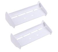 KINGCOO 2Pack 1:10 Scale RC Plastic Rear Spoiler Tail Wing for 1/10 Scale RC Racing Car Off-Road Buggy Short-Course Truck Accessories Spare Parts (White)
