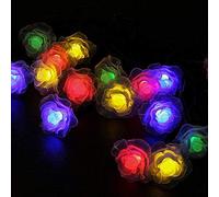 KINGCOO Solar Flower String Lights, Waterproof 20LED Rose Flower 2 Mode Solar Starry Lighting Christmas Fairy String Lights for Gardens Path Home Wedding Party Decorations (Multicolor)