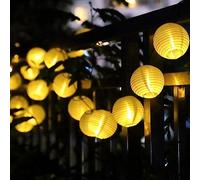 KINGCOO Solar Lantern String Lights, Waterproof 20Led Chinese Lanterns Solar Powered Outdoor Indoor Fairy Decorative Lights for Garden Patio Yard Christmas Wedding Party Home Decoration (Warm White)
