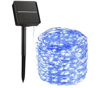 KINGCOO Solar String Lights Outdoor, Waterproof 20M 200LED Copper Wire Solar Powered Fairy Decorative Lights for Christmas Garden Yard Tree BBQ Patio Wedding Party (Blue)