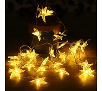 KINGCOO Starfish String Lights, 3M 20Led Warm White Starfish Copper Wire Fairy Decorative Lights Battery Powered for Summer Garden Landscape Wedding Party Christmas Lighting Decoration