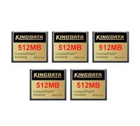 KINGDATA Industrial Compact Flash Memory Card 5pack 512MB FAT16 Type I for Industrial Equipment Vintage Digital Cameras