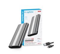 KingData M.2 NVMe SSD Enclosure - Tool-Free 10Gbps USB 3.1 Adapter for 2230/2242/2260/2280 M.2 with USB C to A Cable