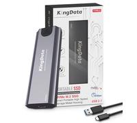KingData Tool-Free 10Gbps M2 SSD Enclosure - USB 3.1 NVMe to USB Adapter for 2230/2242/2260/2280 M.2 NVMe with USB C to A Cable