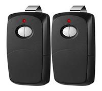 Kingdder 2 Pcs Two Button Gate Remote Control Compatible with Linear Multicode 10 Dip Switch Garage Door Remote Opener 3089 3060 3070 3083 300mhz, Control 2 Different Doors Simultaneously (Black)