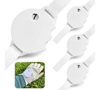 Kingdder 4 Pack Golf Stroke Counter, Mini Score Counter Clicker for Golf Glove, Easy Read Dial, Lightweight Mechanical Shot Scoring, No Battery Needed for Teams, Tournaments and Gifts