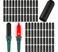 Kingdder 500 Pcs No Glow Caps for String Lights - Black Soft Rubber Cap Blackout LED Cover for 5 mm Diameter Christmas Lights - Light Hiding