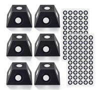 Kingdder 6 Pcs Magnetic 3D Scan Markers Set 5 Sided 2 Sheet 100 Point 6.0 mm 3D Scanning Markers Dot Stickers Scanning Spray Scanner Turntable Compatible Tracking Dot Reference Point for Scan