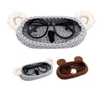 Kingdder Cute Koala Handmade Crochet Glasses Holder Soft Knit Scratch Resistant Eyeglasstray Organizer for Nightstand Office Gift