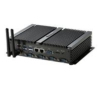 KINGDEL Fanless Industrail Computer, Mini Desktop PC with Celeron 1037U Dual Core CPU, 4GB RAM, 128GB SSD, HD Graphics, 2*NICs, 4*USB 3.0, 4*COM RS232, HD W-11 Pro