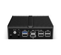 KINGDEL Fanless Mini PC Celeron J6412 4 Cores Up to 2.60GHz 16GB DDR4 RAM 512GB SSD Support 4K 6xUSB 2xDP 1xHD 2x LAN Micro Firewall Appliance Office Home W-11 Pro