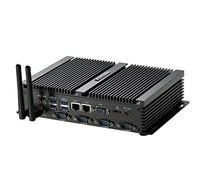 KINGDEL Industrail PC, Fanless Mini Desktop Computer with Celeron 1037U Dual Core CPU, 8GB RAM, 128GB SSD, HD Graphics, 2*NICs, 4*USB 3.0, 4*COM RS232, HD W-11 Pro