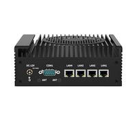 KINGDEL Industrial Micro Firewall PC 4 LAN, 12th N100 Quad Core, 8GB DDR5 RAM, 512GB SSD, Micro Router Appliance with 4x 2.5GbE i226V LAN, 2x HD, 2x COM, 6x USB W-11 Pro