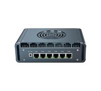 KINGDEL Micro Firewall Appliance 6 LAN, 12th N100 Quad Core, 8GB DDR5 RAM, 256GB NVMe SSD, Mini PC with 6X 2.5GbE i226V LAN, HD, DP, RJ45 COM, 4X USB W-11 Pro