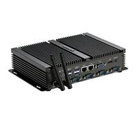 KINGDEL Nettop, Fanless Mini Desktop Computer with Celeron 1037U Dual Core CPU, 8GB RAM, 64GB SSD, HD Graphics, 2*LAN, 4*COM RS232, HD, 4*USB 3.0 W-11 Pro