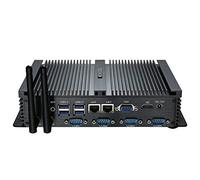 KINGDEL Powerful Mini Desktop Computer, Fanless Industrial PC, i5 Dual Core CPU, 8GB RAM, 128GB SSD+1TB HDD, 2xNICs, 4xUSB 3.0, 4xCOM RS232, HD Port, Metal Case W-11 Pro
