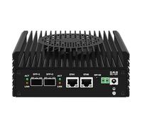 KINGDEL Powerful Mini Desktop Computer i3-N305 up to 3.80GHz, 16GB DDR5 RAM 1TB NVMe SSD, 2 * 10G SFP+ 2* i226-V 2.5G Mini Router PC with Dual Display 2*HD Support 4K 5xUSB 1xTF Type-C W-11 Pro