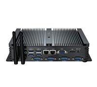 KINGDEL Powerful Mini PC, Fanless Industrial PC, i5 Dual Core CPU, 8GB RAM, 128GB SSD, 2xNICs, 4xUSB 3.0, 4xCOM RS232, HD Port W-11 Pro