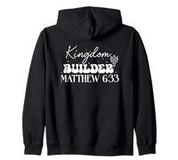 Kingdom Builder MATTHEW 6:33 Faith Inspirational Cross God Zip Hoodie
