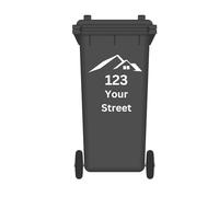 Kingdom Decalz Wheelie Bin House Numbers Stickers - Peel & Stick Self-Adhesive Dustbin Labels - Durable Weatherproof Vinyl - Easy to Apply for Wheelie Bins - Customizable Bin Numbers Stickers -x3Pack