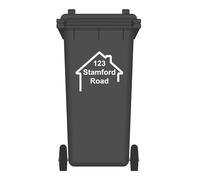 Kingdom Decalz Wheelie Bin House Numbers Stickers - Peel & Stick Self-Adhesive Dustbin Labels - Durable Weatherproof Vinyl - Easy to Apply for Wheelie Bins - Customizable Bin Numbers Stickers - x3Pck