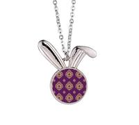 kingdom en purple art illustration Rabbit Necklace Pendant Bunny Animal Jewelry Gift