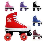 Kingdom GB HI-PE Canvas Roller Skates Girls Womens Adult Rollerboots Red Size UK 7
