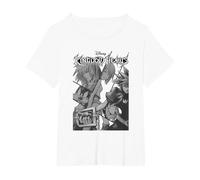 Kingdom Hearts Grey Panels T-Shirt, Women's Plus, White, 1X