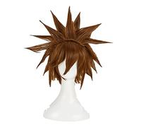 Kingdom Hearts III 3 Sora Cosplay Wigs Short Brown Heat Resistant Synthetic Hair Wig + Wig Cap