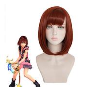 Kingdom Hearts Iii Kairi Wig Short Reddish Brown Heat Resistant Synthetic Hair Peruca Cosplay Costume Wigs + Wig Cap Kumz4849