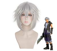 Kingdom Hearts III Riku Iron Grey Short Wig Cosplay Costume Men Women Heat Resistant Synthetic Hair Wigs MZ-1315