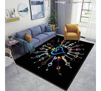 Kingdom Hearts Keyblade Area Rug, Non-Slip Floor Mat & Doormat for Bedroom, Indoor/Outdoor Kids Play Mat & Nursery Throw Rug