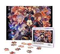 Kingdom Hearts Sora Riku Kairi Puzzles 500 Pieces Personalized Jigsaw Puzzles Photos Puzzle with Storage Bag Challenging Picture Puzzle for Adults Home Decor Wedding (52x38 CM)