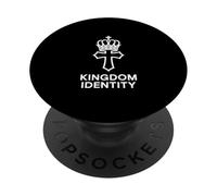 Kingdom Identity Christian Crown Cross Authority Message PopSockets Adhesive PopGrip