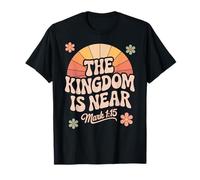 Kingdom Is Near Mark 1:15 Christian 70s Retro Bible Verse T-Shirt