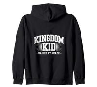 Kingdom Kid Raised By Grace Christian Zip Hoodie