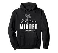 Kingdom MINDED Matthew 6:33 Spiritual Quote Uplifting Pullover Hoodie