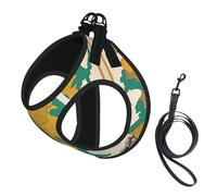 Kingdom Of Bhutan Flag Map Print Harness Leash Set For Cat And Small Dog, Adjustable, Reflective, And Escape-Proof Vest With Soft Breathable Mesh Lining