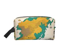 Kingdom of Bhutan Flag map04 Print Toiletry Bag for Men Travel Toiletry Bag, Spacious Capacity Cosmetic Bag for Women