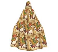 Kingdom Of Bhutan Map03 Print Adults Hooded Cloak, Halloween Robe Hooded Cape Witch Wizard Cosplay Costumes For Men Women